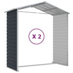 vidaXL Abri de jardin anthracite 191x215x198 cm acier galvanisé