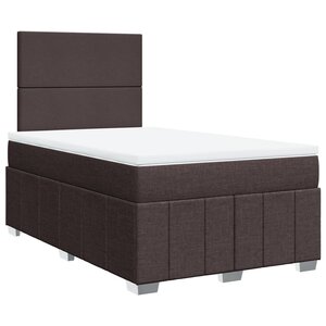 vidaXL Sommier à lattes de lit avec matelas Marron foncé 120x200 cm