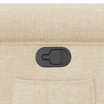 vidaXL Fauteuil inclinable Crème Tissu