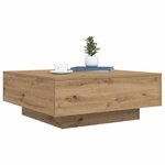 vidaXL Table basse Chêne artisanal 80 x 80 x 31 cm Bois d'ingénierie