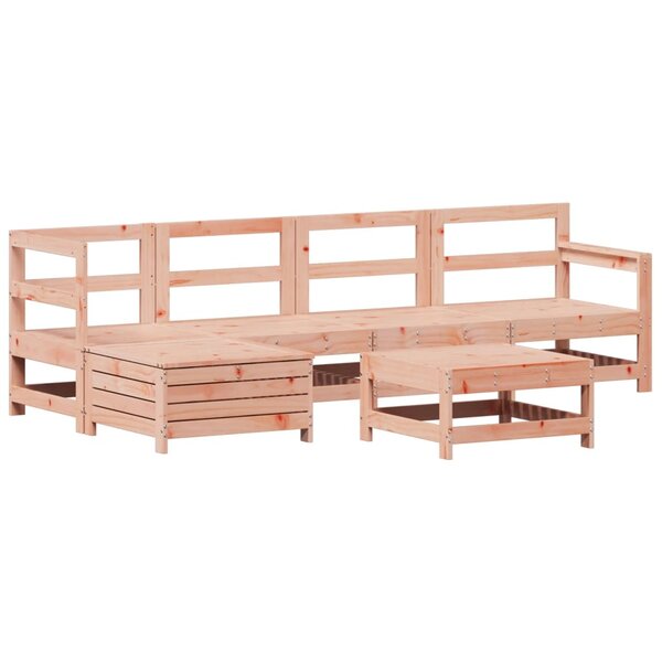 vidaXL Salon de jardin 6 Pièces bois massif sapin de douglas