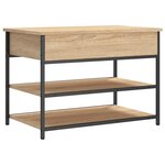 vidaXL Banc à chaussures chêne sonoma 70x42 5x50 cm bois d'ingénierie