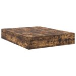 Cadre de lit de rangement vidaXL Chêne fumé 140x190 cm