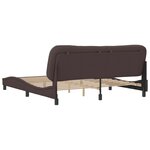 vidaXL Cadre de lit sans matelas marron foncé 180x200 cm tissu