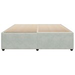 vidaXL Cadre de lit sans matelas gris clair 200x200 cm velours