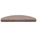 vidaXL Tapis d'escalier auto-adhésifs 15 pièces 65 x 21 x 4 cm Marron clair Demi-rond Grand