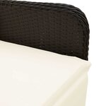 vidaXL Ensemble de bistro de jardin 3 Pièces coussins noir poly rotin