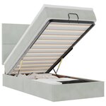 vidaXL Cadre de lit ottoman avec matelas gris clair 80x200 cm velours