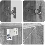 vidaXL Armoire Miroir Sonoma gris 59 x 17 x 55 cm Bois d'ingénierie