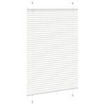vidaXL Store plissé blanc 85x150 cm largeur du tissu 84 4 cm polyester
