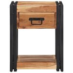 vidaXL Cabinet de chevet 2 Pièces 40 x 35 x 50 cm Bois d'acacia massif