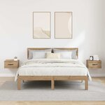 vidaXL Cabinet de chevet 2 Pièces chêne artisanal 35 x 35 x 20 cm