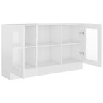 vidaXL Armoire à vitrine Blanc brillant 120x30 5x70 cm Bois ingénierie