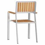 vidaXL Chaise de jardin 2 Pièces Marron 56 x 54.5 x 87 cm Teck massif
