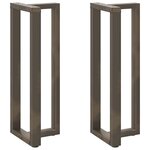 vidaXL Pieds de table de bar en T  2 pièces  noir  40 x 35 x (110-111) cm  acier