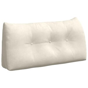 vidaXL Coussin de Dos Crème 100 x 24 x 50 cm Velours