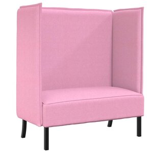 vidaXL Canapé à Haut Dossier 101cm Rose tissu