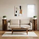 vidaXL Support de Plante 2 pièces Chêne fumé 40 x 40 x 80 cm