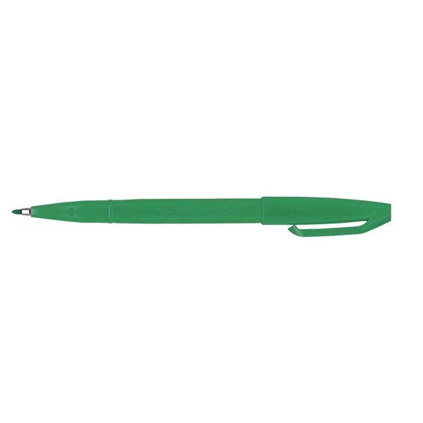 Stylo feutre Sign Pen S 520 Pointe fibre Acrylique 2mm Vert x 12 PENTEL
