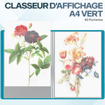 ACROPAQ Classeur Présentation A4 avec 40 Pochettes- Classeur d'Affichage- En Polypropylène Résistant