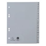Intercalaires Imprimés Alphabétiques Pp Recyclé Gris A-z (alphabet Allemand) - 24 Positions - A5 - Gris - X 25 - Exacompta