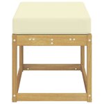 vidaXL Banc de Jardin Bois d'Acacia Massif Blanc