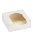 (lot   50 boîtes) boîte pâtissière avec fenêtre en cellophane 18 x 18 x 8cm