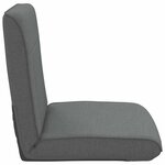 vidaXL Fauteuil de sol ajustable Gris foncé Tissu