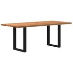 vidaXL Table à manger marron clair bois de chêne massif rectangulaire