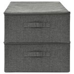 vidaXL Boîtes de rangement 2 Pièces Tissu 70x40x18 cm Anthracite