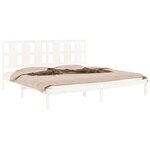 vidaXL Cadre de lit sans matelas blanc 180x200 cm bois massif