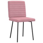 vidaXL Chaises à manger lot de 2 Rose Velours