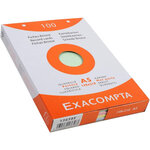 Étui de 100 fiches bristol quadrillé 5x5 perforé 148x210mm Couleurs assorties EXACOMPTA