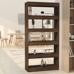 vidaXL Bibliothèque/Séparateur de pièce Chêne marron Bois d'ingénierie