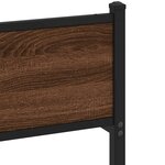 vidaXL Cadre de lit en métal sans matelas chêne marron 200x200 cm