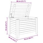 vidaXL Boîte de rangement avec couvercle RANA bois massif de pin