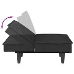 vidaXL Canapé-lit avec porte-gobelets noir velours