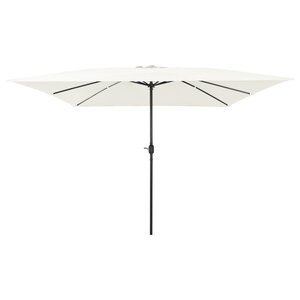 vidaXL Parasol de jardin carré 295x245 cm blanc sable