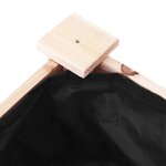 vidaXL Jardinière sur roues avec doublure 118x59x80 cm bois de sapin