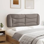 vidaXL Coussin de tête de lit taupe 160 cm tissu