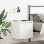 vidaXL Tables de chevet murales 2 Pièces blanc 38x34x40 cm