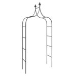 vidaXL Arches de jardin 2 Pièces Noir 120x38x260 cm Acier