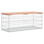 vidaXL Banc de jardin design gabion 103x44x42cm bois massif de douglas