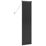 vidaXL Store de Fenêtre avec des rideaux Noir Aluminium