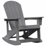 vidaXL Chaise Adirondack à bascule Gris clair 73.5 x 92 x 90 cm HDPE