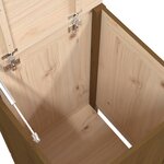 vidaXL Boîte à linge Marron miel 44x44x76 cm Bois massif de pin