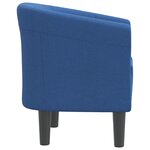 vidaXL Chaise cabriolet bleu tissu