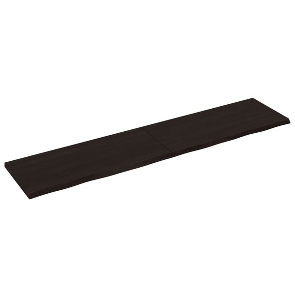 vidaXL Dessus de table marron foncé bois chêne massif traité