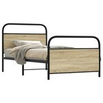 vidaXL Cadre de lit sans matelas 90x200cm chêne sonoma bois ingénierie