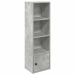 vidaXL Bibliothèque gris béton 31x24x102 cm bois d'ingénierie
